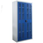 Perforated Door Cupboards - 1800mm High - Blue