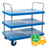 Plastic Shelf Trolleys - Free 3 Day Delivery