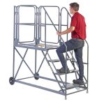 Climb-IT Standard Work Platforms - 4 tread Dark Grey