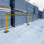 Weatherproof barrier in use