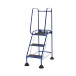 Express TUFF Warehouse Steps- 3 Tread- Blue