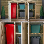 Bin & Recycling Combination Stores - 1 Bin/4 Recycling Boxes