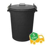 Coloured Clip Lid Waste Bins - 85 Litre