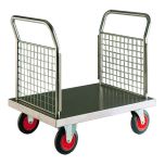 Stainless Steel Platform Truck with 2 End Panels