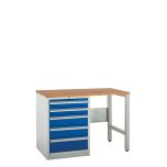 Systemtek Beech - W1200mm - 5 Drawer - Blue