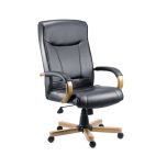 Kingston Executive Chair - Light Oak + Black