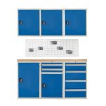 8 Piece Modular Workshop Kit - Blue with Grey Carcass