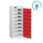 LapBox 3 Pin Charging Lockers - 8 Compartments - 8 Door - Red