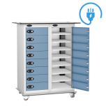 LapBox 3 Pin Charging Trolley - 16 Compartments - 16 Door - Ocean