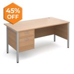 MAESTRO 25 H Frame - Single Pedestal Desk - 2 Drawer