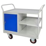 Maintenance Trolleys with Cupboard & Side Shelf