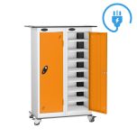 TabBox 3-Pin Charging Trolley - 16 Compartments - 2 Door - Orange