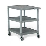 Grey Plastic Shelf Trolleys - 3 shelf