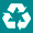 Green with Recycling Logo