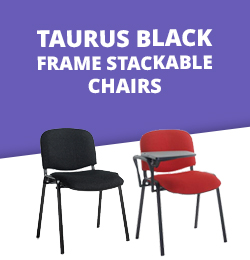 Taurus Black Frame Stackable Chairs