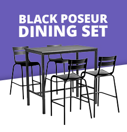 Black Poseur Dining Set