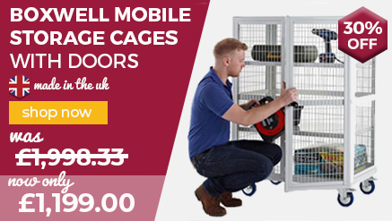 Boxwell Mobile Storage Cages with Doors