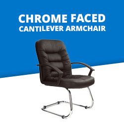 Chrome Framed Cantilever Armchair