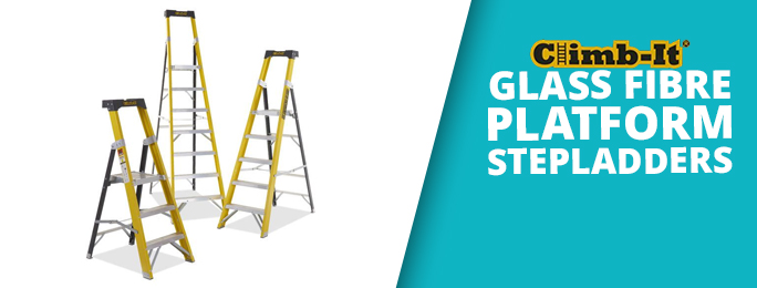 Climb-It Glass Fibre Platform Stepladders