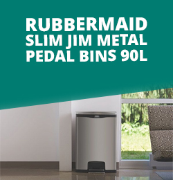 Rubbermaid Slim Jim Metal Pedal Bins - 90 Litre