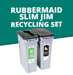 Rubbermaid Slim Jim Recycling Starter Pack Set of 2